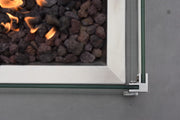 Elementi Glass Wind Guard, 44" x 14" for Gas Fire Tables Wind Guards Elementi   