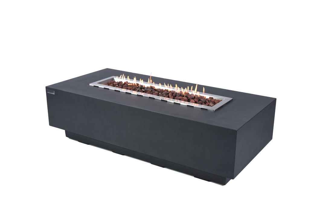 Elementi Granville Concrete Gas Fire Table 60" - Multiple Colors Available Fire Pit Table Elementi Natural Gas Dark Gray 
