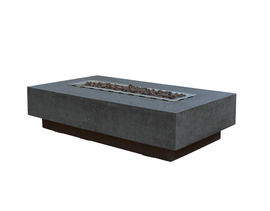 Elementi Hampton Concrete Gas Fire Table 56" - Multiple Colors Available Fire Pit Table Elementi Natural Gas Dark Gray 