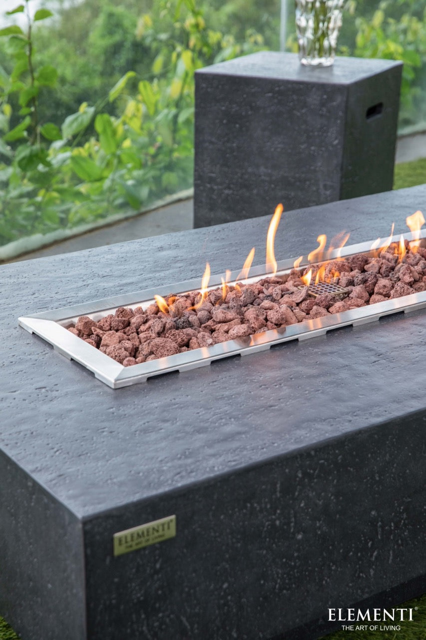 Elementi Hampton Concrete Gas Fire Table 56" - Multiple Colors Available Fire Pit Table Elementi   