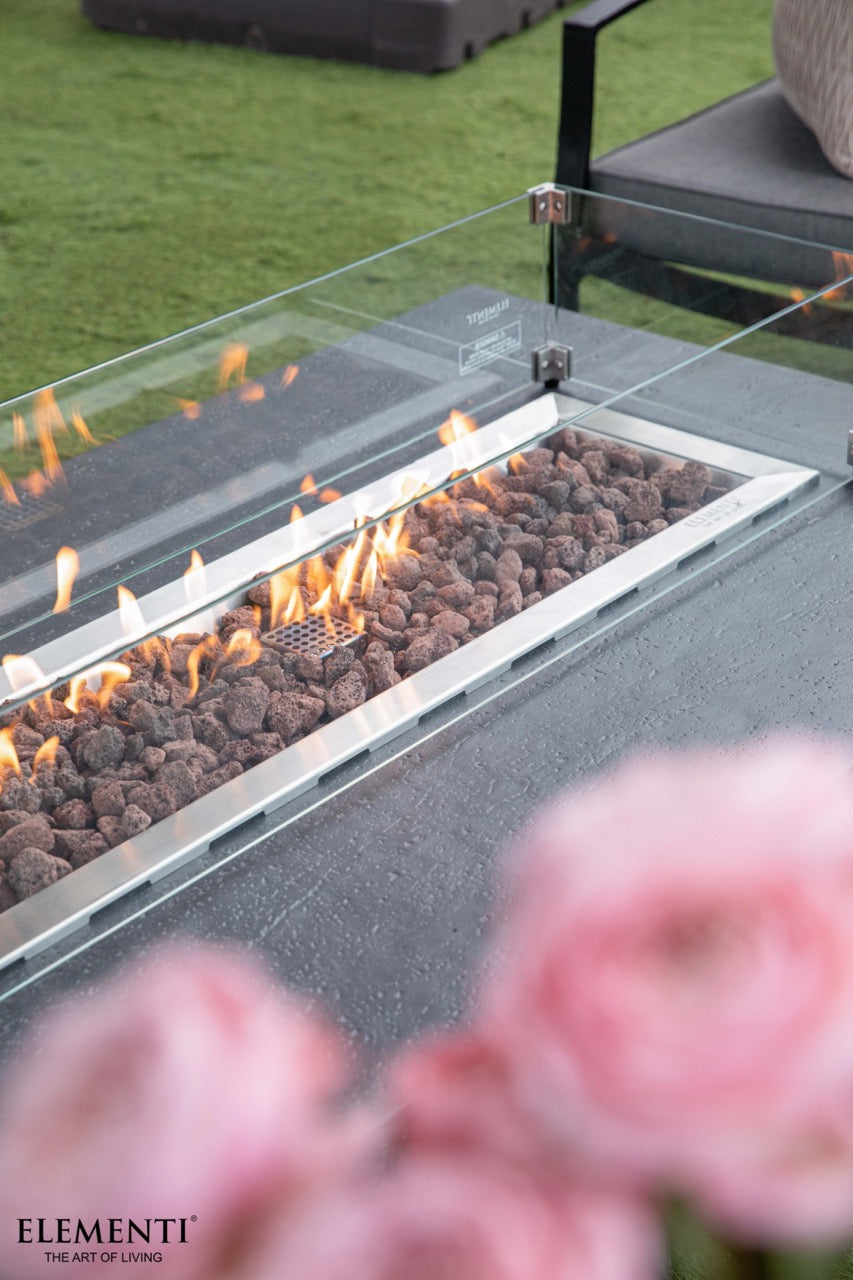 Elementi Hampton Concrete Gas Fire Table 56" - Multiple Colors Available Fire Pit Table Elementi   