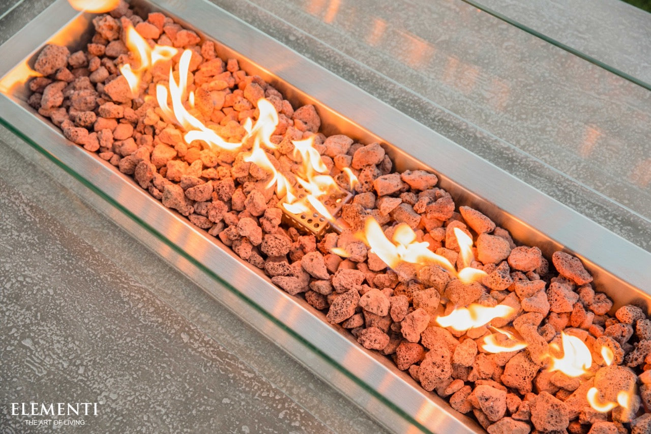 Elementi Hampton Concrete Gas Fire Table 56" - Multiple Colors Available Fire Pit Table Elementi   