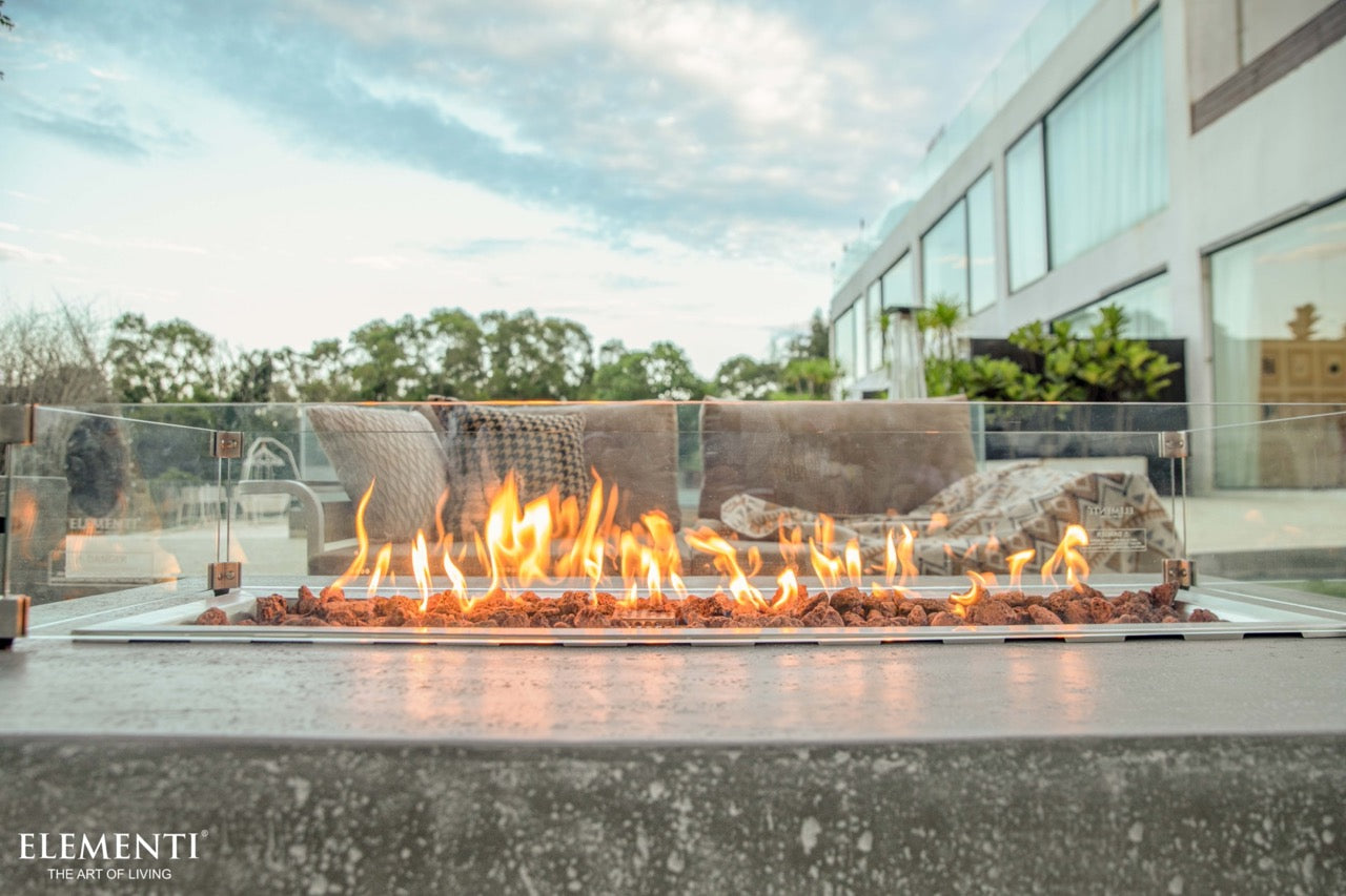 Elementi Hampton Concrete Gas Fire Table 56" - Multiple Colors Available Fire Pit Table Elementi   