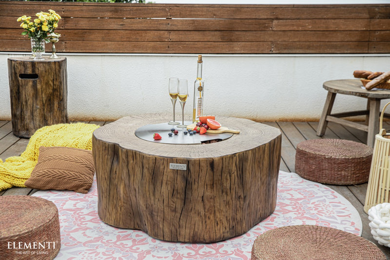 Elementi Manchester Concrete Gas Fire Table 42" - Multiple Colors Available Fire Pit Table Elementi   
