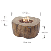 Elementi Manchester Concrete Gas Fire Table 42" - Multiple Colors Available Fire Pit Table Elementi   