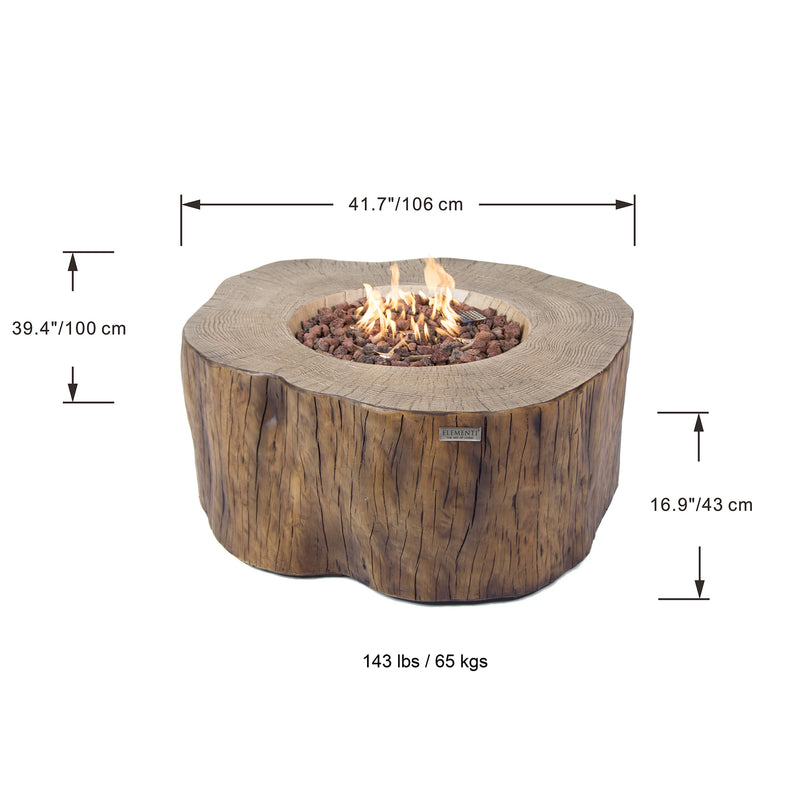 Elementi Manchester Concrete Gas Fire Table 42" - Multiple Colors Available Fire Pit Table Elementi   