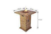 Elementi Rova Bar Height Gas Fire Table Fire Pit Table Elementi   