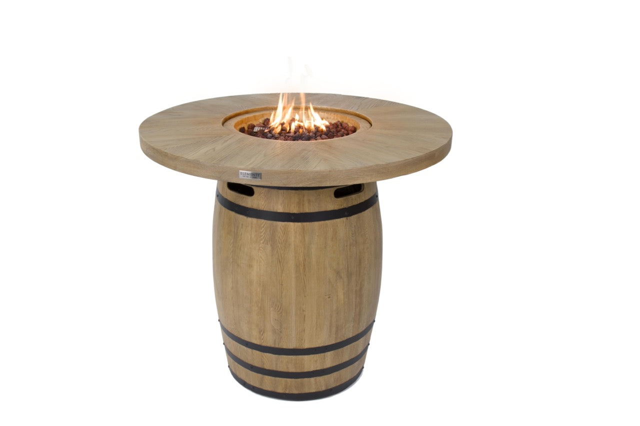 Elementi Lafite Barrel Gas Fire Table Fire Pit Table Elementi   