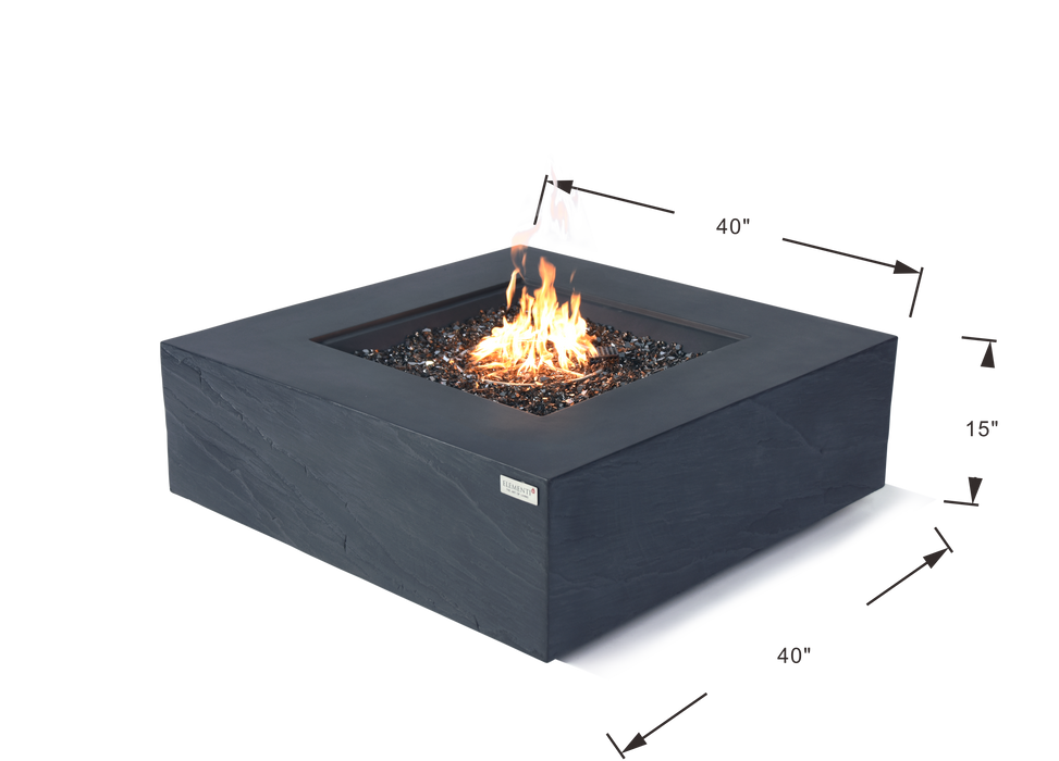 Elementi Plus Roraima Gas Fire Table 40" Fire Pit Table Elementi   