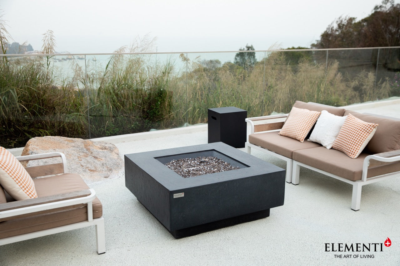 Elementi Plus Bergen Gas Fire Table 40" Fire Pit Table Elementi   