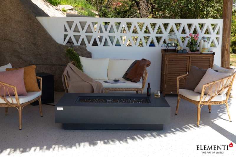Elementi Plus Positano Gas Fire Table 60" Fire Pit Table Elementi   