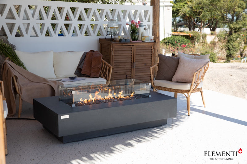 Elementi Plus Positano Gas Fire Table 60" Fire Pit Table Elementi   