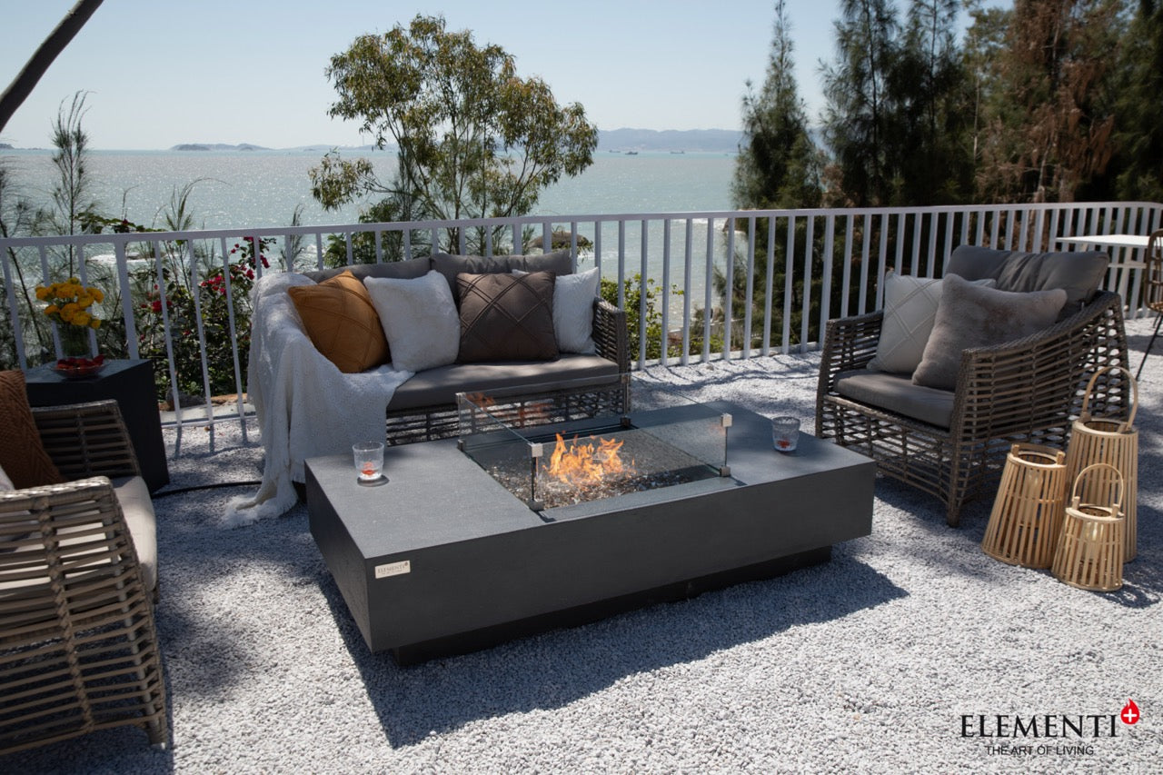 Elementi Plus Cannes Gas Fire Table 60" Fire Pit Table Elementi   