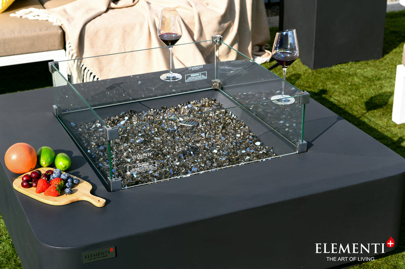 Elementi Plus Bergamo Gas Fire Table 42" Fire Pit Table Elementi   