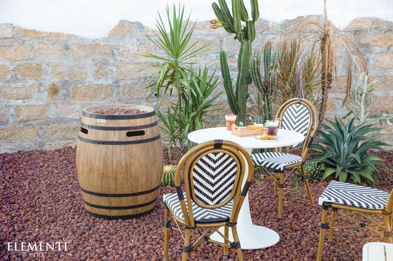 Elementi Napa Barrel Fire Pit 31" Fire Pit Table Elementi   