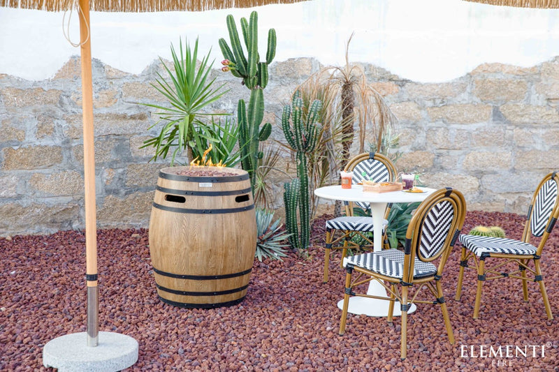 Elementi Napa Barrel Fire Pit 31" Fire Pit Table Elementi   