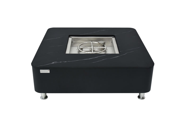 Elementi Plus Copenhagen Marble Porcelain Gas Fire Table 42" Fire Pit Table Elementi   