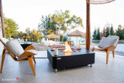 Elementi Plus Copenhagen Marble Porcelain Gas Fire Table 42" Fire Pit Table Elementi   