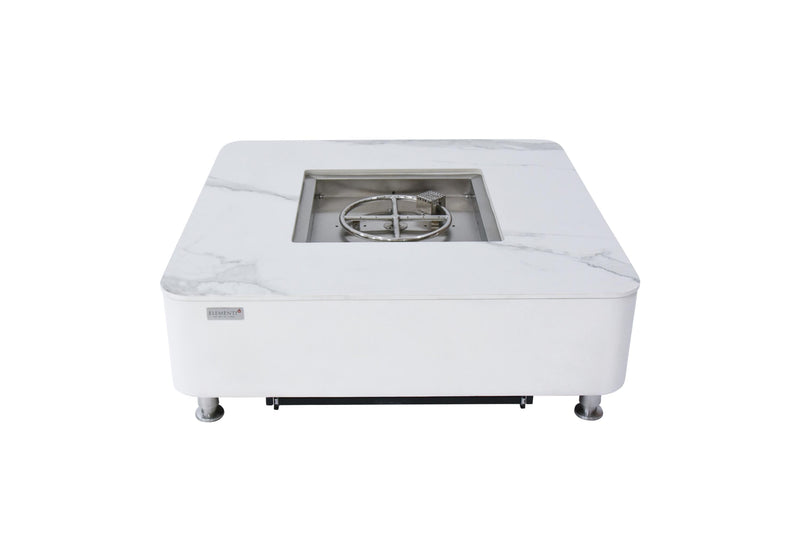 Elementi Plus Annecy Marble Porcelain Gas Fire Table 42" Fire Pit Table Elementi   