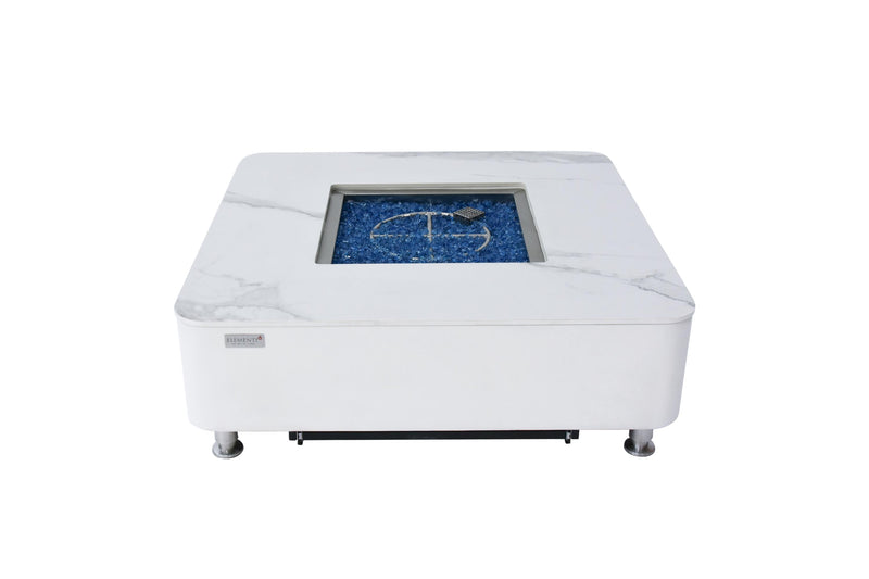 Elementi Plus Annecy Marble Porcelain Gas Fire Table 42" Fire Pit Table Elementi   