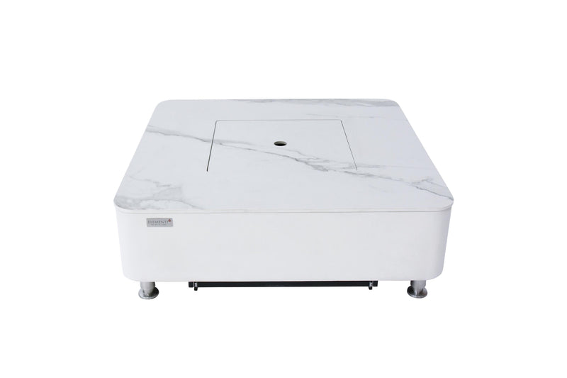 Elementi Plus Annecy Marble Porcelain Gas Fire Table 42" Fire Pit Table Elementi   