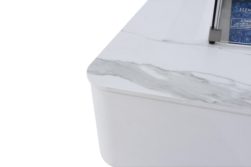 Elementi Plus Annecy Marble Porcelain Gas Fire Table 42" Fire Pit Table Elementi   