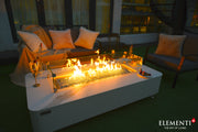 Elementi Plus Athens Marble Porcelain Gas Fire Table 62" Fire Pit Table Elementi   