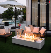 Elementi Plus Athens Marble Porcelain Gas Fire Table 62" Fire Pit Table Elementi   
