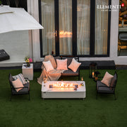 Elementi Plus Athens Marble Porcelain Gas Fire Table 62" Fire Pit Table Elementi   
