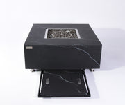 Elementi Plus Sofia Marble Porcelain Gas Fire Table 39" Fire Pit Table Elementi   