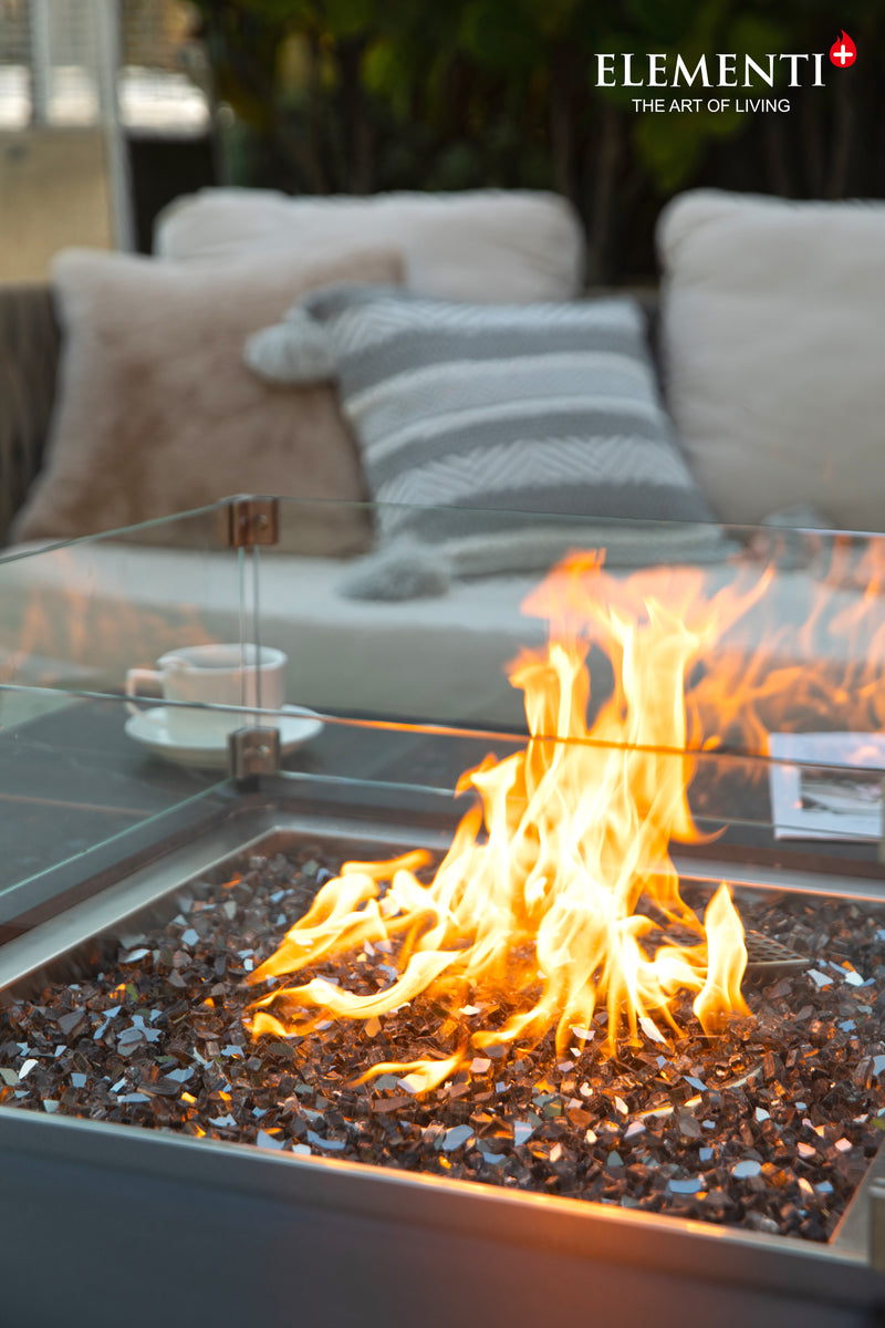 Elementi Plus Sofia Marble Porcelain Gas Fire Table 39" Fire Pit Table Elementi   