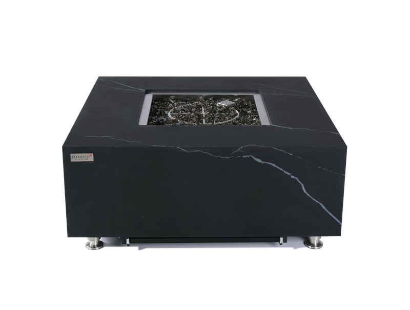 Elementi Plus Sofia Marble Porcelain Gas Fire Table 39" Fire Pit Table Elementi   