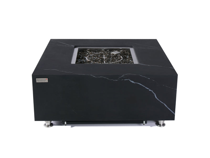 Elementi Plus Sofia Marble Porcelain Gas Fire Table 39" Fire Pit Table Elementi   