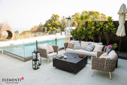 Elementi Plus Sofia Marble Porcelain Gas Fire Table 39" Fire Pit Table Elementi   