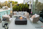 Elementi Plus Sofia Marble Porcelain Gas Fire Table 39" Fire Pit Table Elementi   
