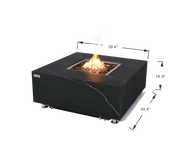 Elementi Plus Sofia Marble Porcelain Gas Fire Table 39" Fire Pit Table Elementi   