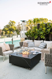 Elementi Plus Sofia Marble Porcelain Gas Fire Table 39" Fire Pit Table Elementi   