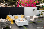 Elementi Plus Bianco Marble Porcelain Gas Fire Table 40" Fire Pit Table Elementi   