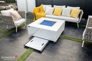 Elementi Plus Bianco Marble Porcelain Gas Fire Table 40" Fire Pit Table Elementi   