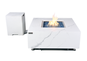 Elementi Plus Bianco Marble Porcelain Gas Fire Table 40" Fire Pit Table Elementi   