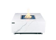 Elementi Plus Bianco Marble Porcelain Gas Fire Table 40" Fire Pit Table Elementi   