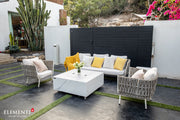 Elementi Plus Bianco Marble Porcelain Gas Fire Table 40" Fire Pit Table Elementi   