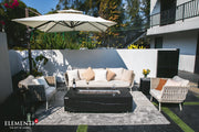 Elementi Plus Varna Marble Porcelain Gas Fire Table 60" Fire Pit Table Elementi   