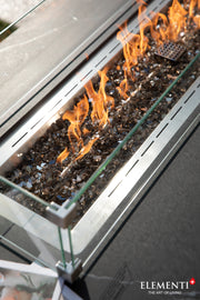 Elementi Plus Varna Marble Porcelain Gas Fire Table 60" Fire Pit Table Elementi   