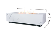 Elementi Plus Carrara Marble Porcelain Gas Fire Table 60" Fire Pit Table Elementi   