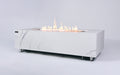 Elementi Plus Carrara Marble Porcelain Gas Fire Table 60" Fire Pit Table Elementi   