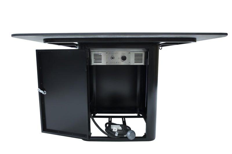 Elementi Plus Brugge Marble Porcelain Gas Dining Height Fire Table 46" Fire Pit Table Elementi   