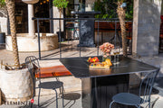 Elementi Plus Brugge Marble Porcelain Gas Dining Height Fire Table 46" Fire Pit Table Elementi   