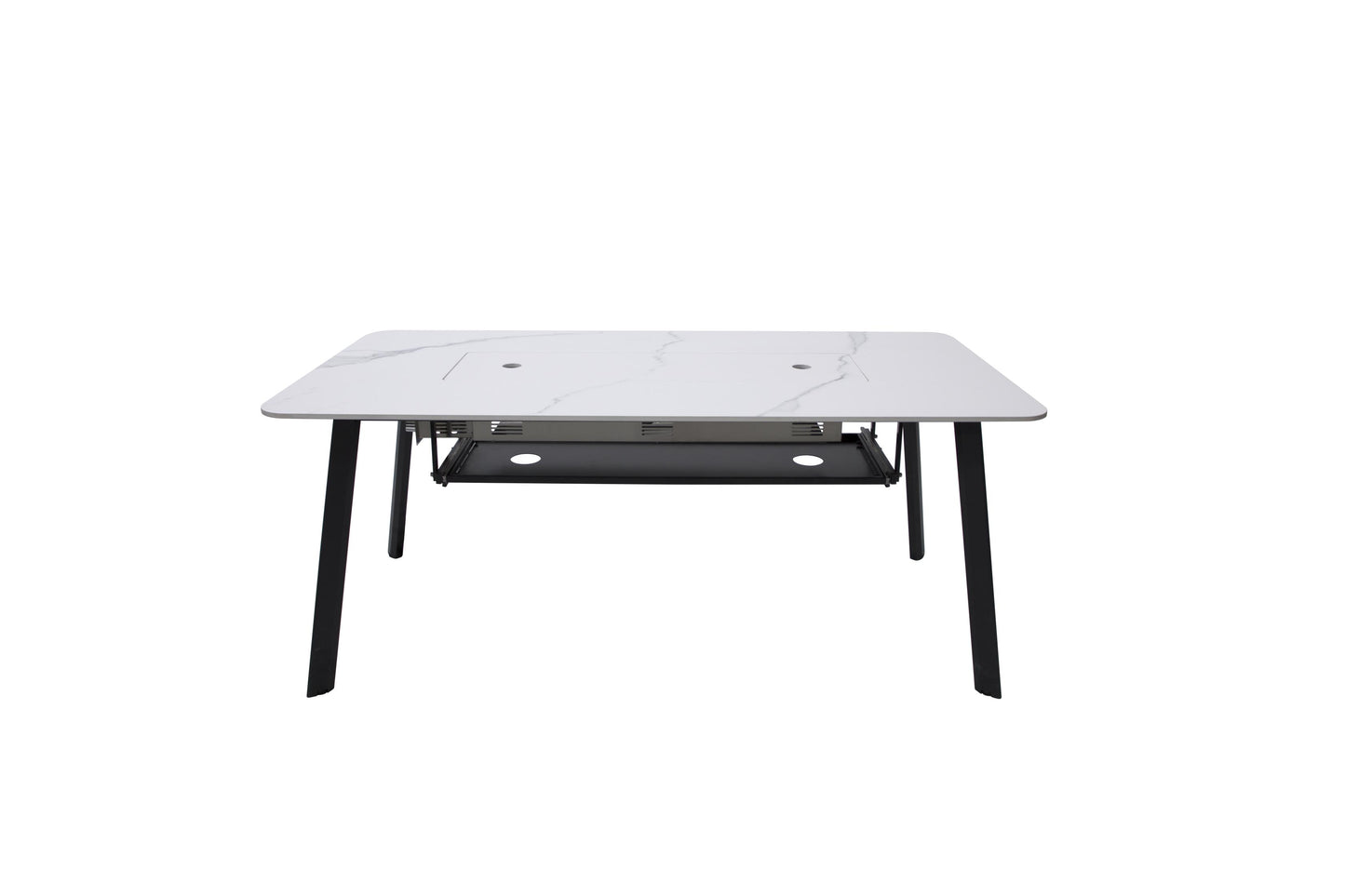 Elementi Plus Oslo Marble Porcelain Gas Fire Table 70" Fire Pit Table Elementi   