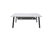 Elementi Plus Oslo Marble Porcelain Gas Fire Table 70" Fire Pit Table Elementi   